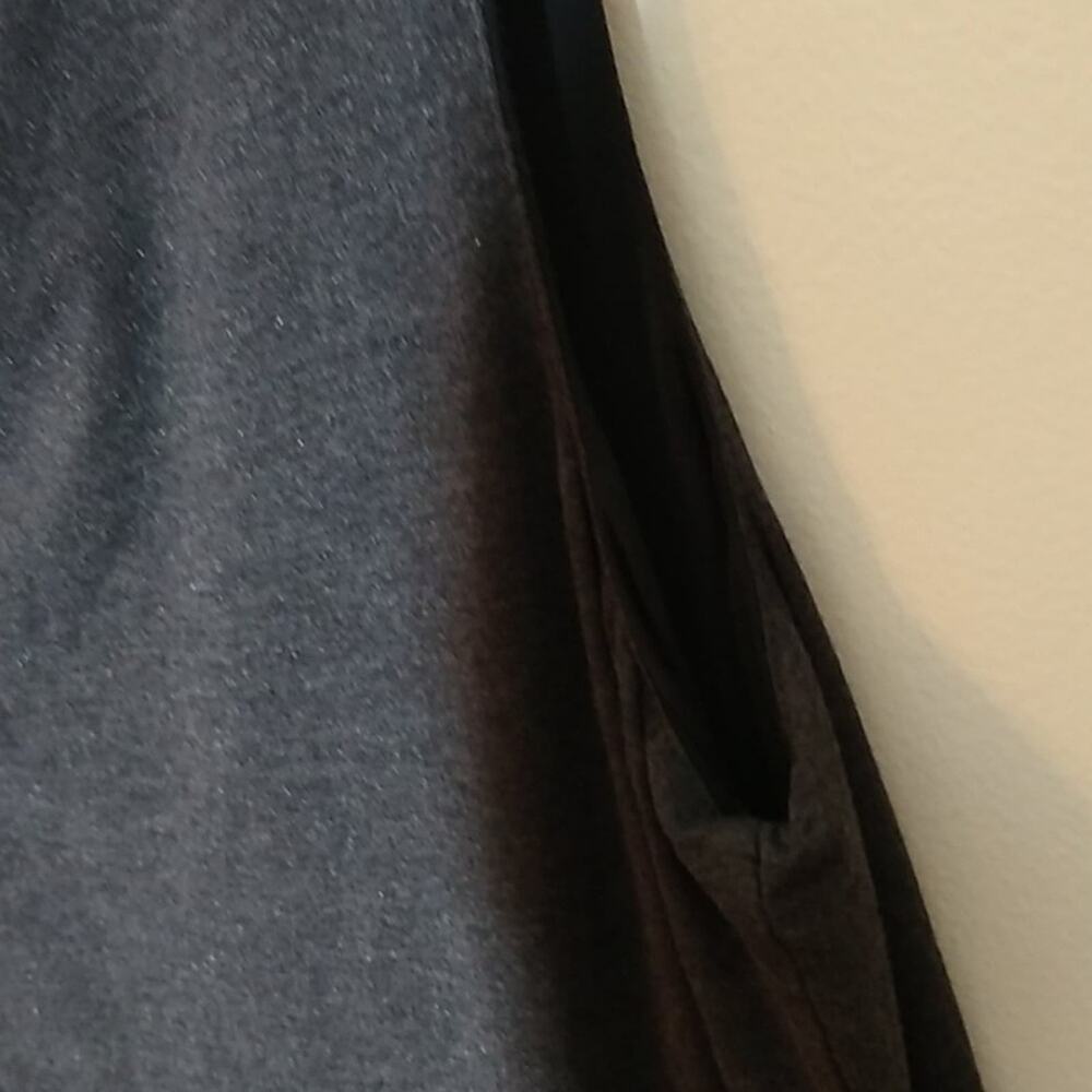 Athleta Carefree Tee Dress Charcoal Gray Ruched 94% modal Size S - Picture 4 of 9